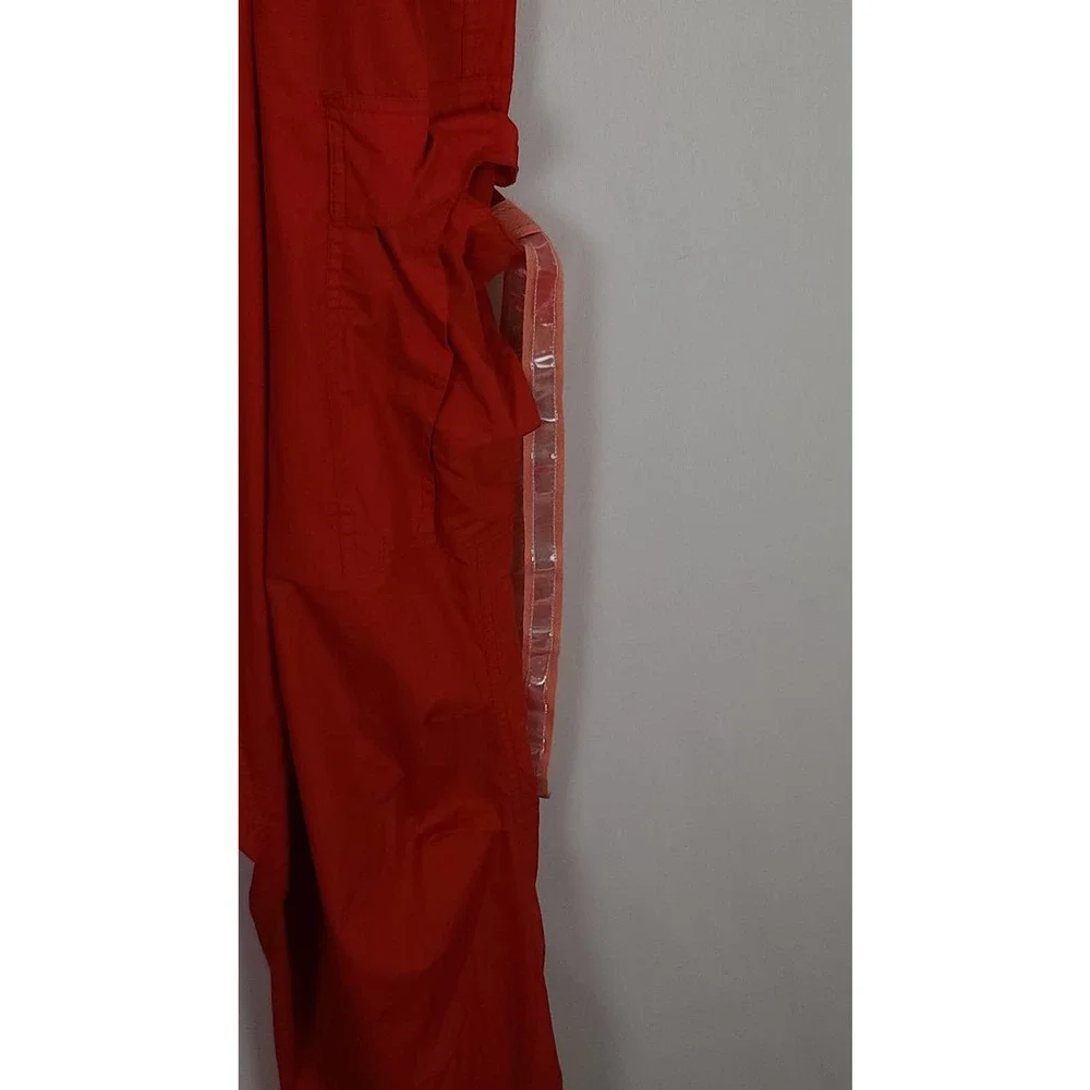 Y2K UFO RED PARACHUTTE CARGO PANTS UTILITY STREETWEAR HIP-HOP RAVE.SZ XL - Picture 5 of 9